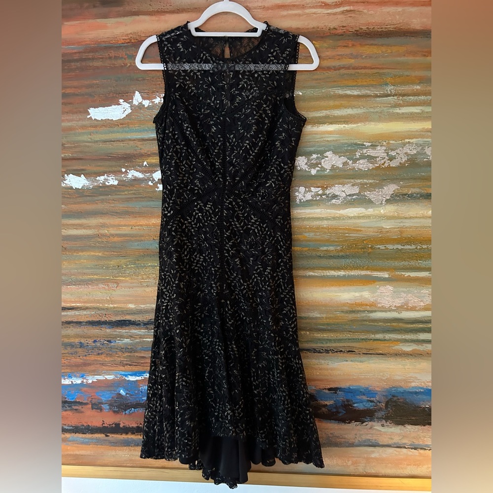 BHLDN - black and gold party dress